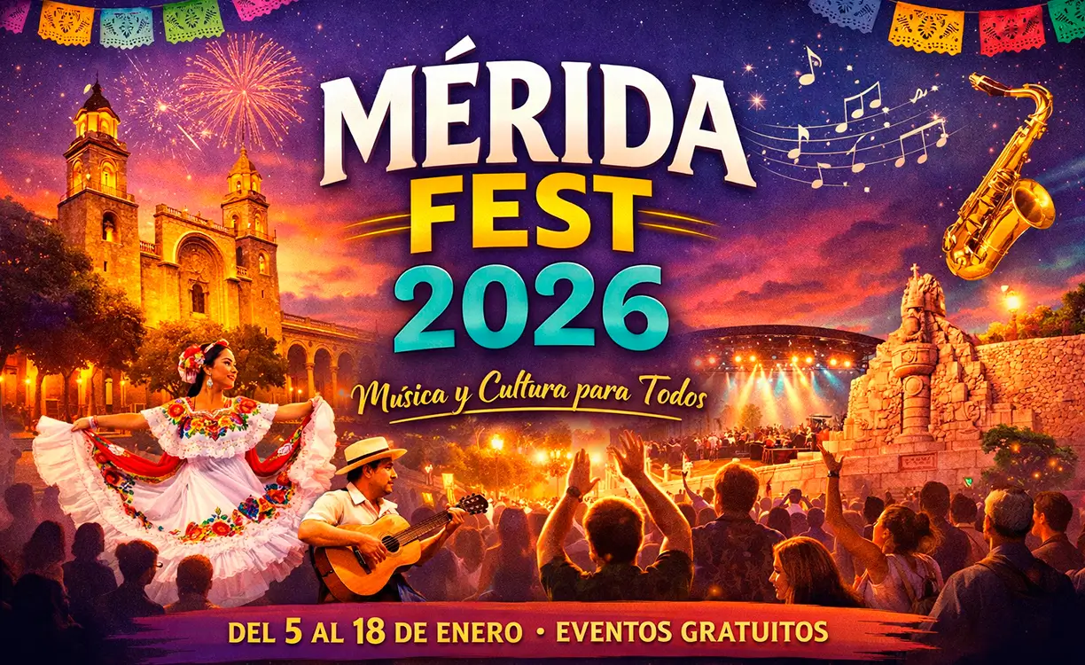 Mérida Fest 2026: conciertos gratuitos y música para todos en enero