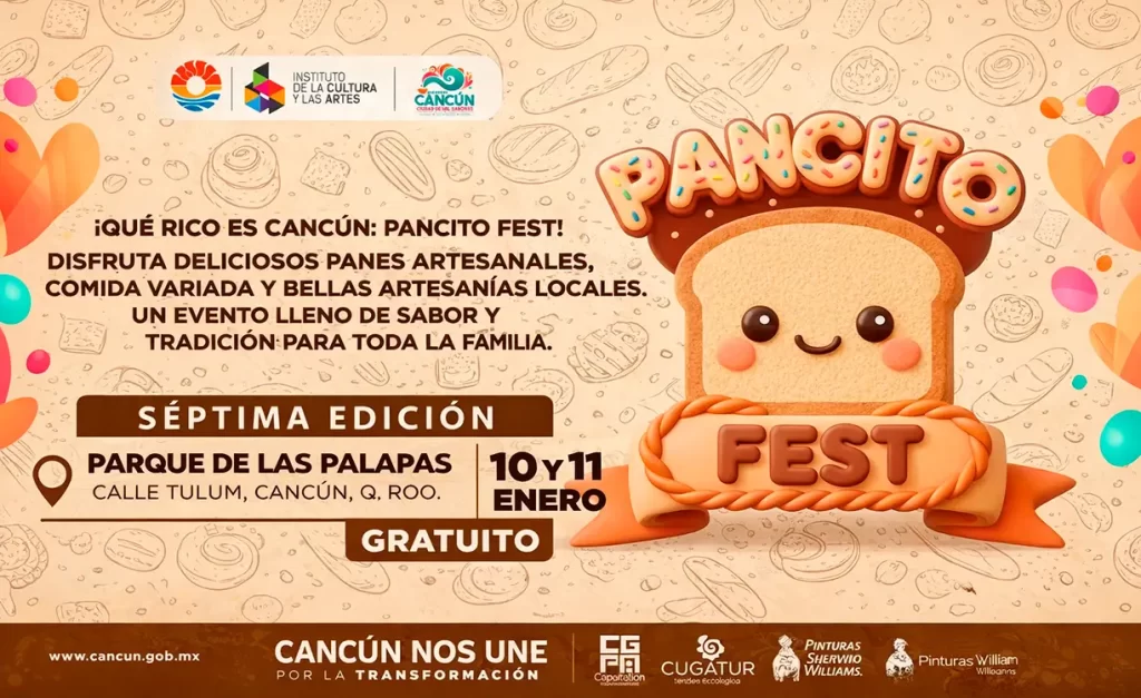 Pancito Fest 2026 en Cancún: fechas, sede y todo sobre el festival del pan artesanal