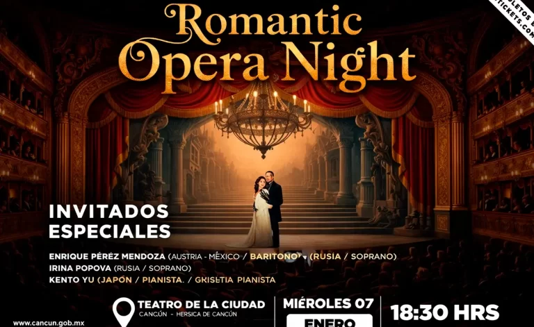 Romantic Opera Night Cancún: una noche de ópera y música clásica que seduce a la ciudad